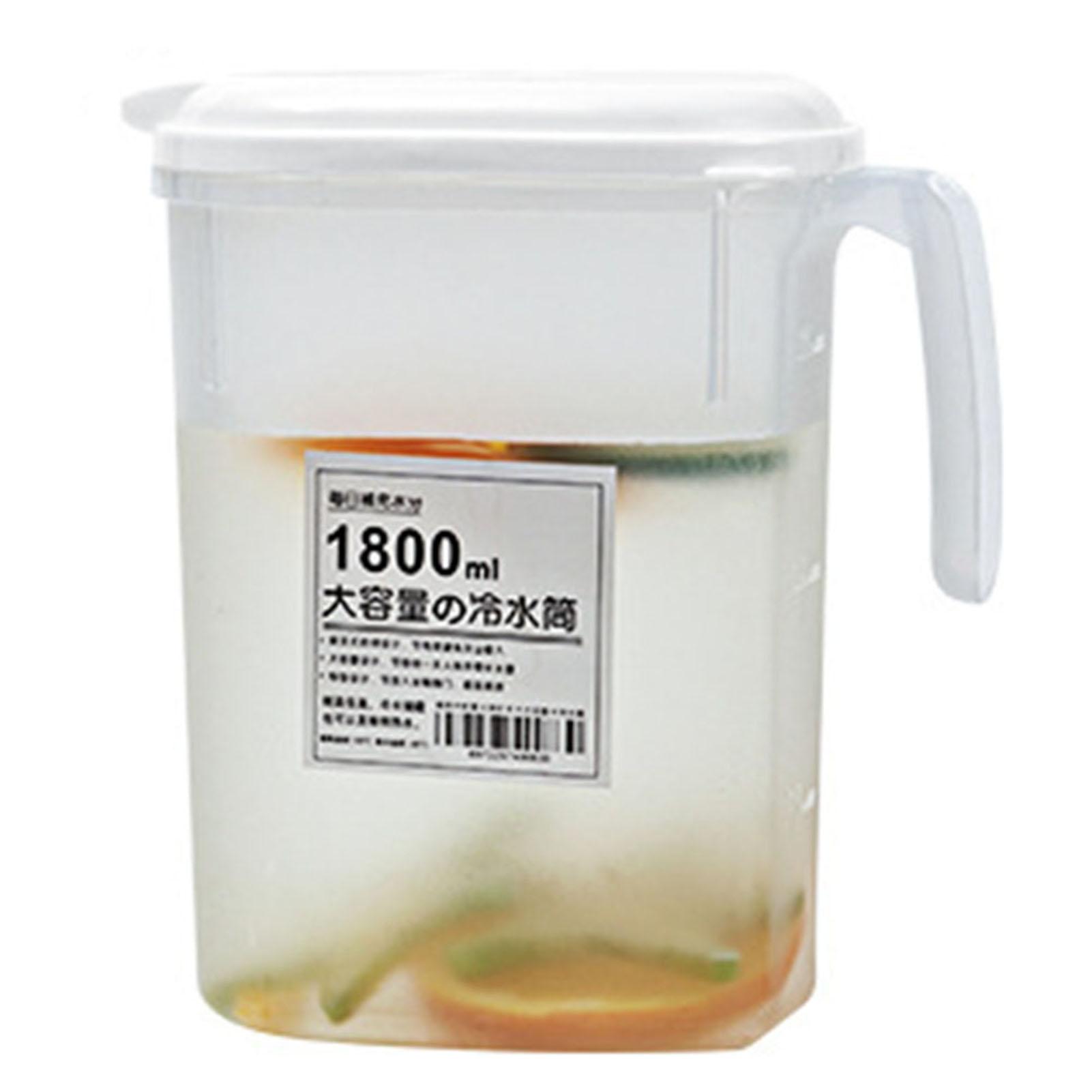 Transparent Cold Kettle With Handle Wide Mouth Beverage Container For Home