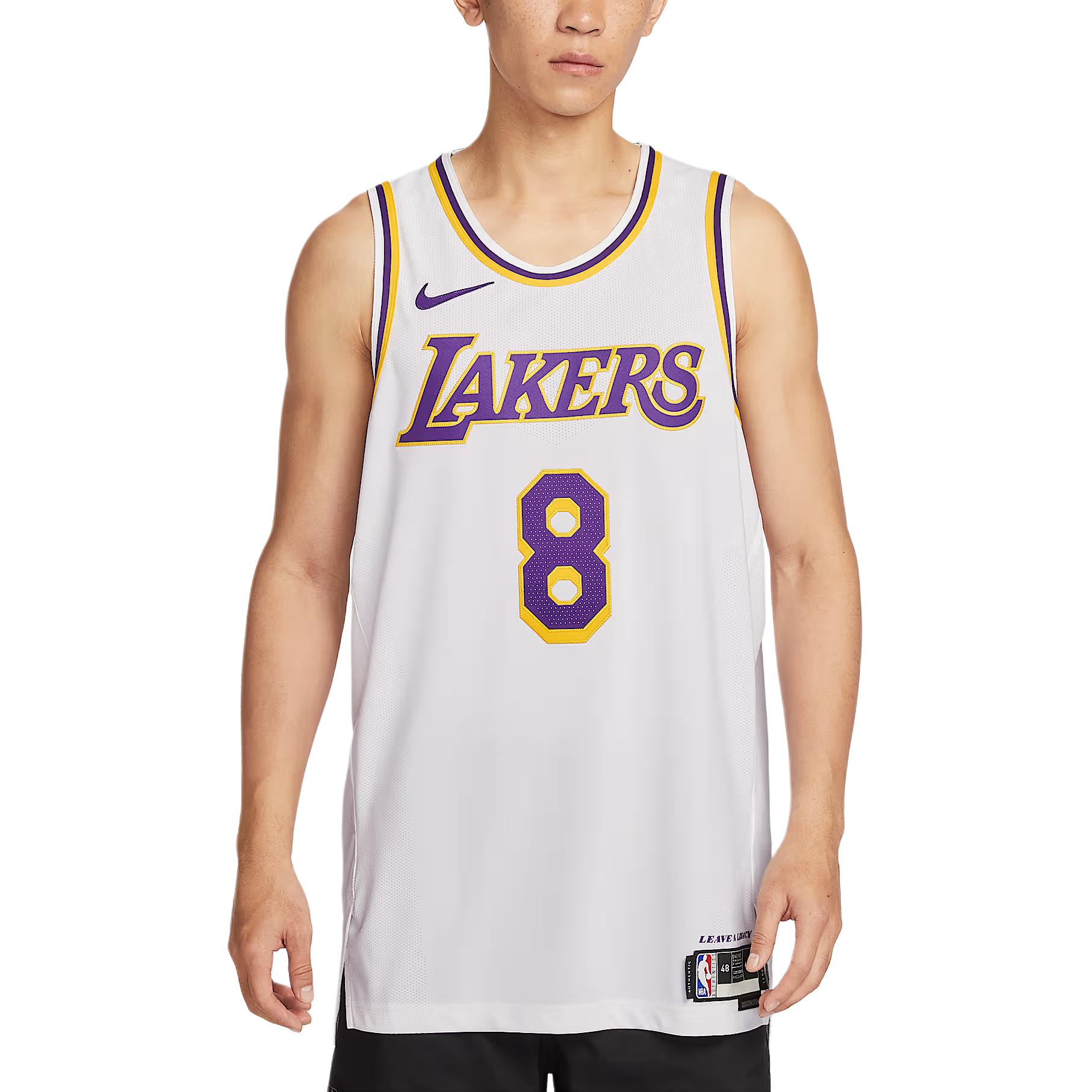 Nike Коллекционное издание НБА Коби Брайант 8 Лос-Анджелес Лейкерс Дышащая Спортивная Облегающая Безрукавная Баскетбольная Майка Мужская майка DM5911-102 44
