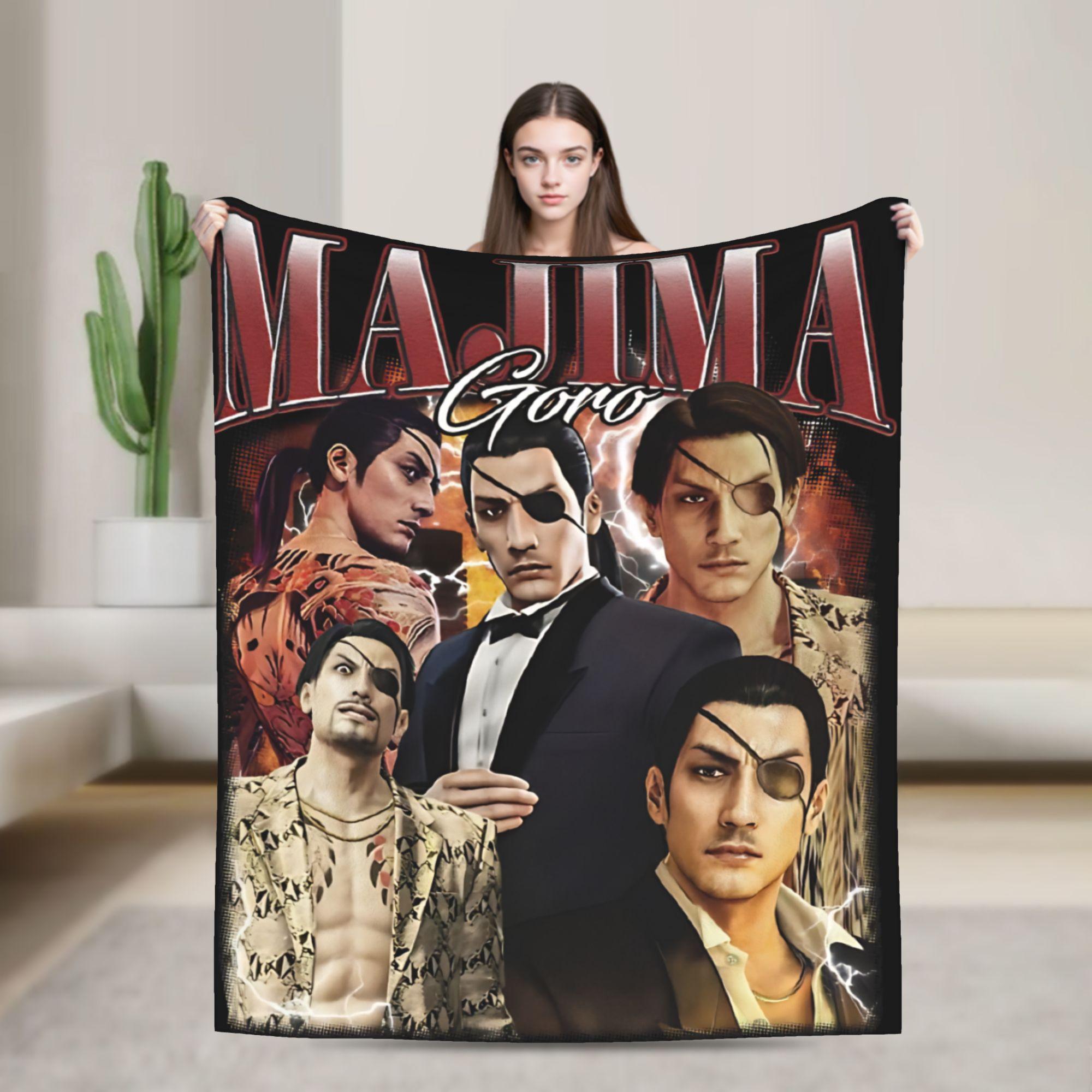 

Vintage Majima Goro Plush Blankets Children Flannel Throw Blanket For Outdoor Soft Warm Customized Quality Bedspread Gift 75x100cm (30x40inch)