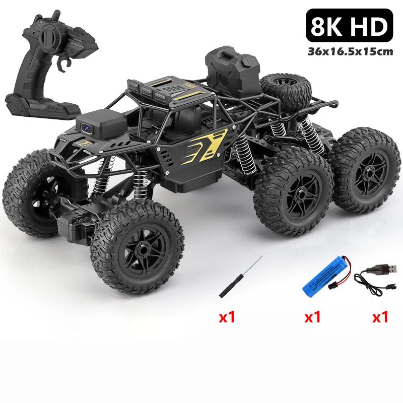 1: 18 Six Wheel Drive Rc Car Cross-Country Climbing Spray Racing Car Remote Control Electric Car Fall Resistant Boy Toy Gift