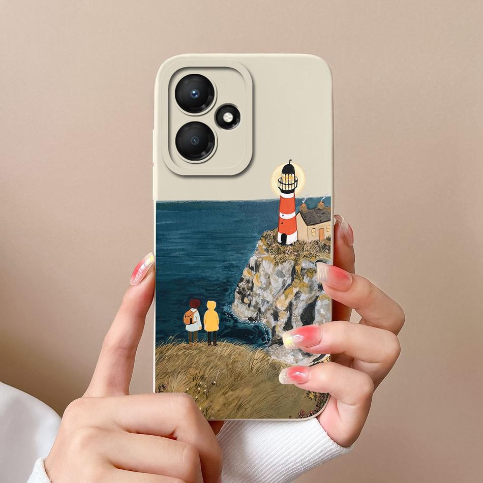 For Infinix Hot 30 Play 30i Phone Case Cartoon Liquid Silicone Full Protection Anti Drop Cover For Infinix Hot30 30Play Bumper