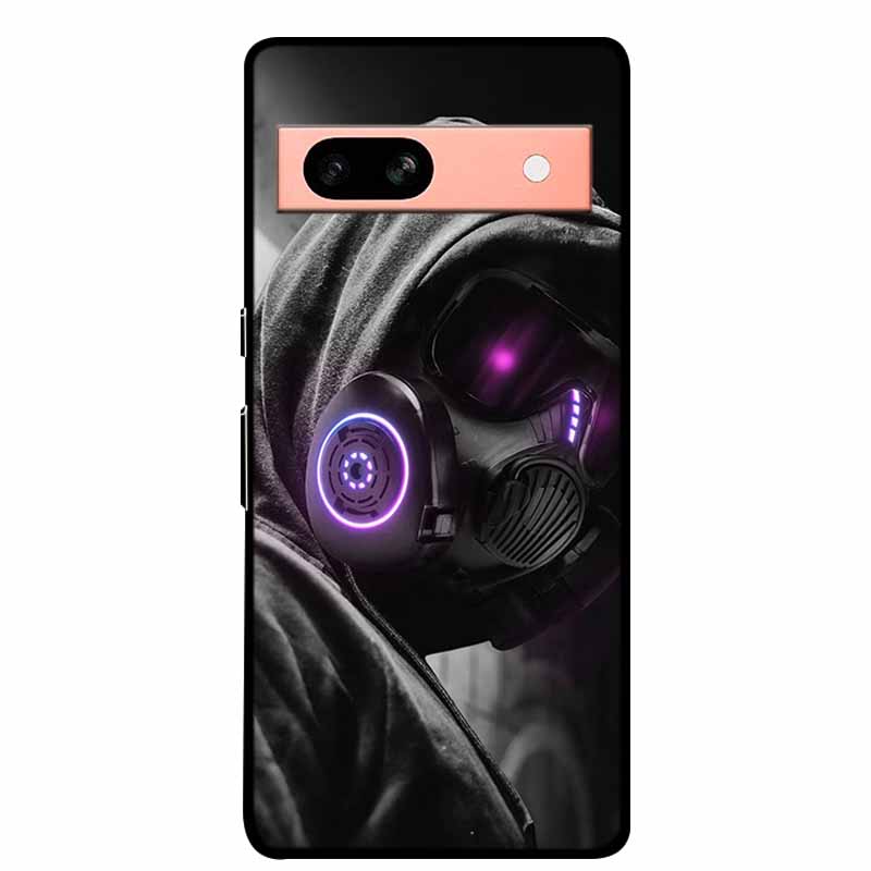 Per Google Pixel 7a 5G Custodia 6.1" Cover Fiori Bordo Nero Silicone TPU Morbida Cover Posteriore Per Google Pixel7a 2023 Custodia Telefono Fundas