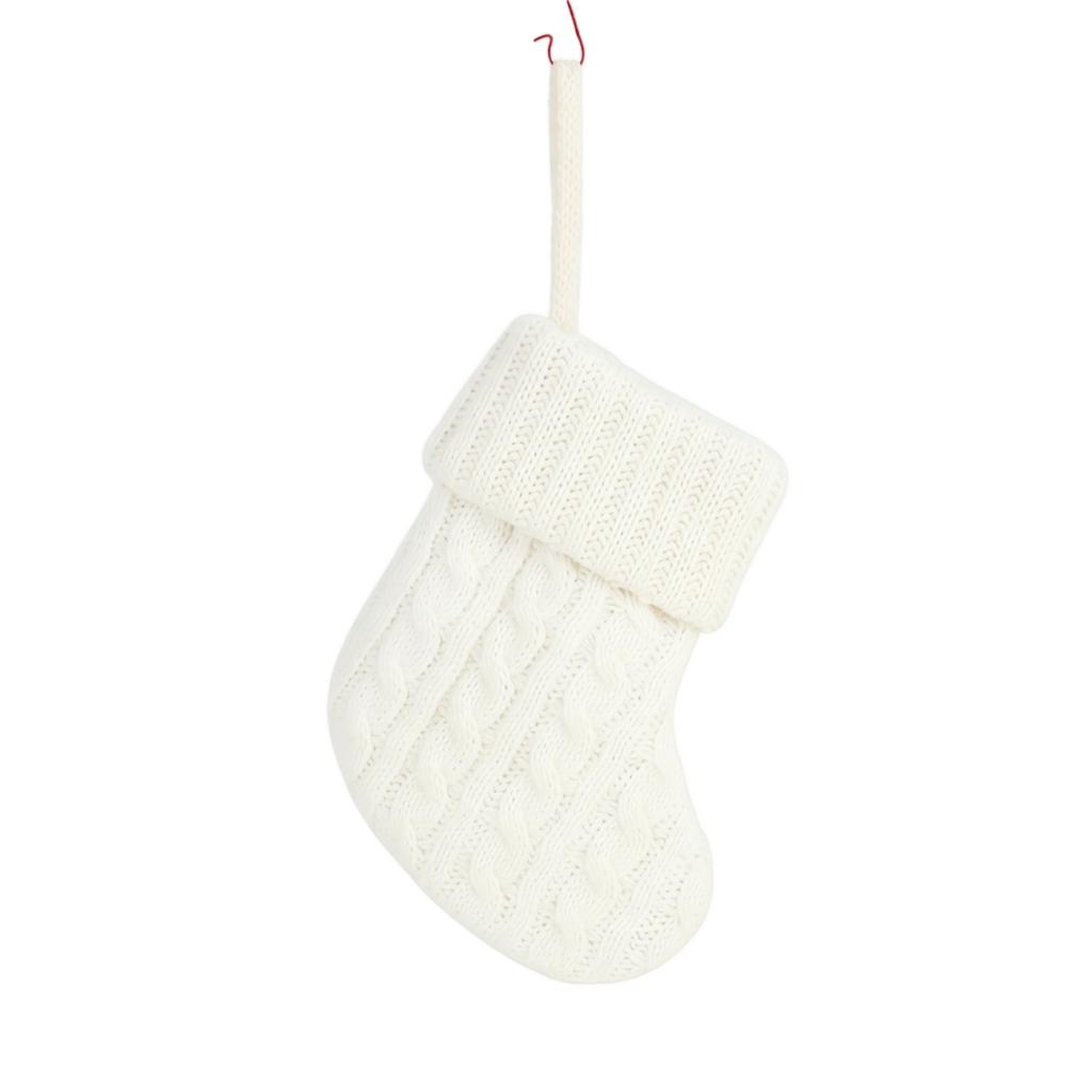 Cable Knit Christmas Stocking Ornaments for Christmas Tree Decorations
