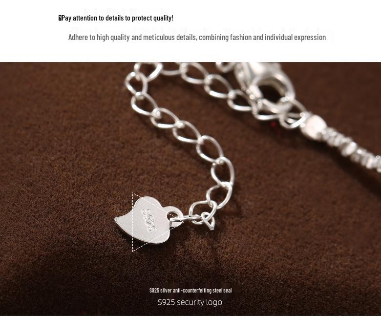 Banyan Tree S925 Silver Luxury Square Bead Anklet - High-End Women's Emerald Foot Jewelry