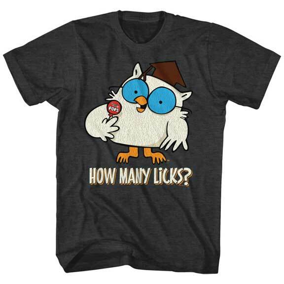 Mr Owl How Many Licks Tootsie Roll Candy Industries Lollypops Men T Shirt M