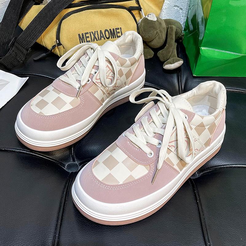 

Summer new spring and autumn white shoes sports board shoes women s shoes versatile platform ins 40 розовый