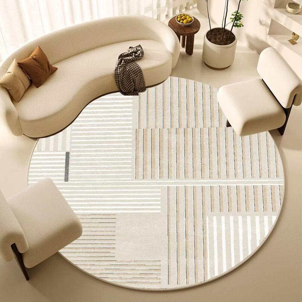 Round Carpet Bedroom Computer Chair Floor Mat Living Room Sofa Floor Mat Home Study Rocking Chair Foot Mat