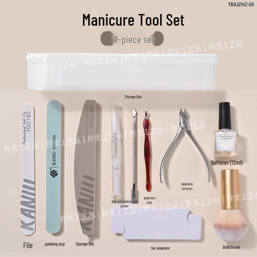 

Полный набор инструментов для ногтей: Ножницы для кутикулы, полировальная пилка для маникюра для начинающих и профессионалов