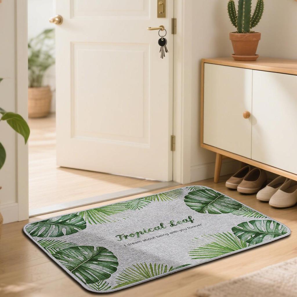 Bedruckter Haushalts Teppich Fußmatte Anti-Rutsch Badezimmer und Badezimmer Bodenmatte Teppich