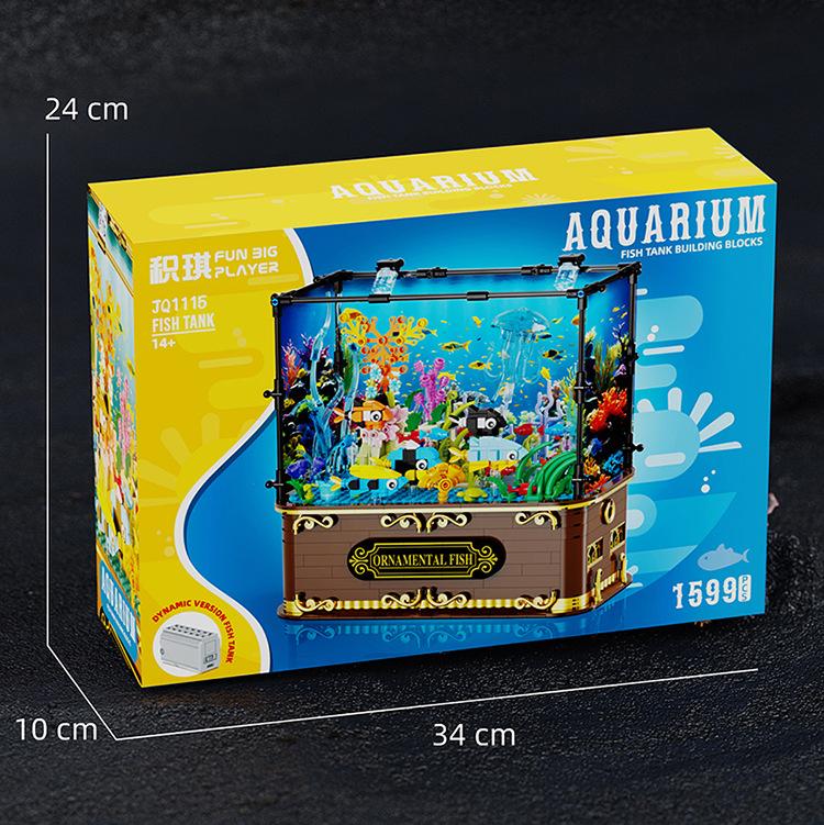 High-Quality 1599Pcs High-Quality Assembling High-Quality Aquarium Construction set High-Quality Building High-Quality Blocks High-Quality Kit JQ1115