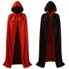 Cosplay Costumes Halloween Adult Stand Collar Cape Black Red Reversible Cap Vampire Cape Halloween Party Men Women Clothes