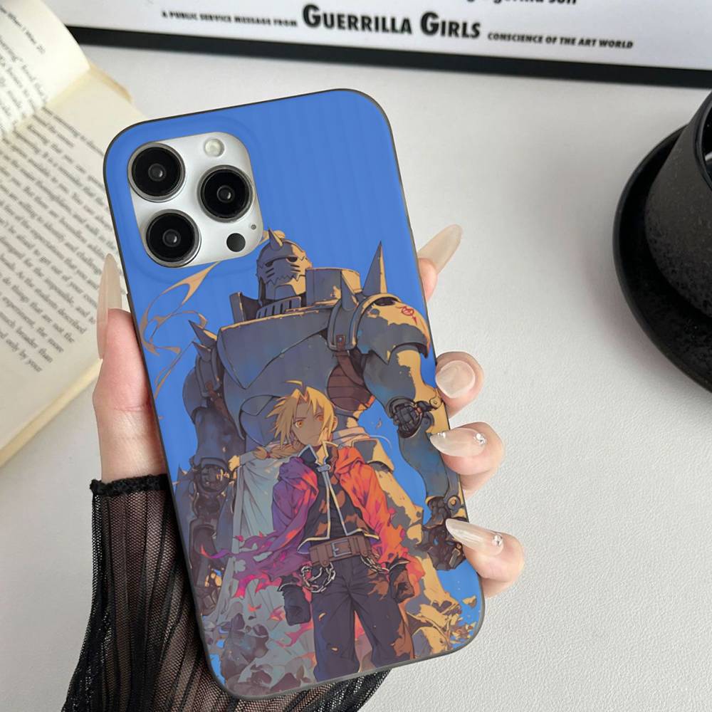 

Anime F-Fullmetal A-Alchemist Phone Case For IPhone 16 15 17 Pro 11 12 13 14 Pro Max Plus Soft Ripple Silicone Cover Shell iPhone 13pro max