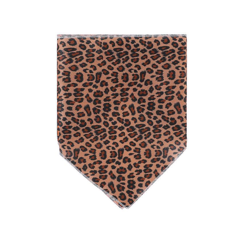 Pet Cat Saliva Scarf Scarf Leopard Print Shape Pet Triangle Scarf Dog Saliva Scarf Cat Bib Supplies