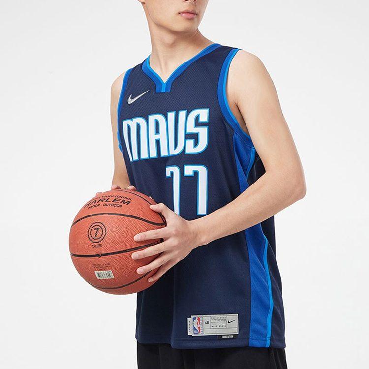 Nike NBA Basketball Jerseys Men's Navy Blue Moderate Straight Fit CW6806-419