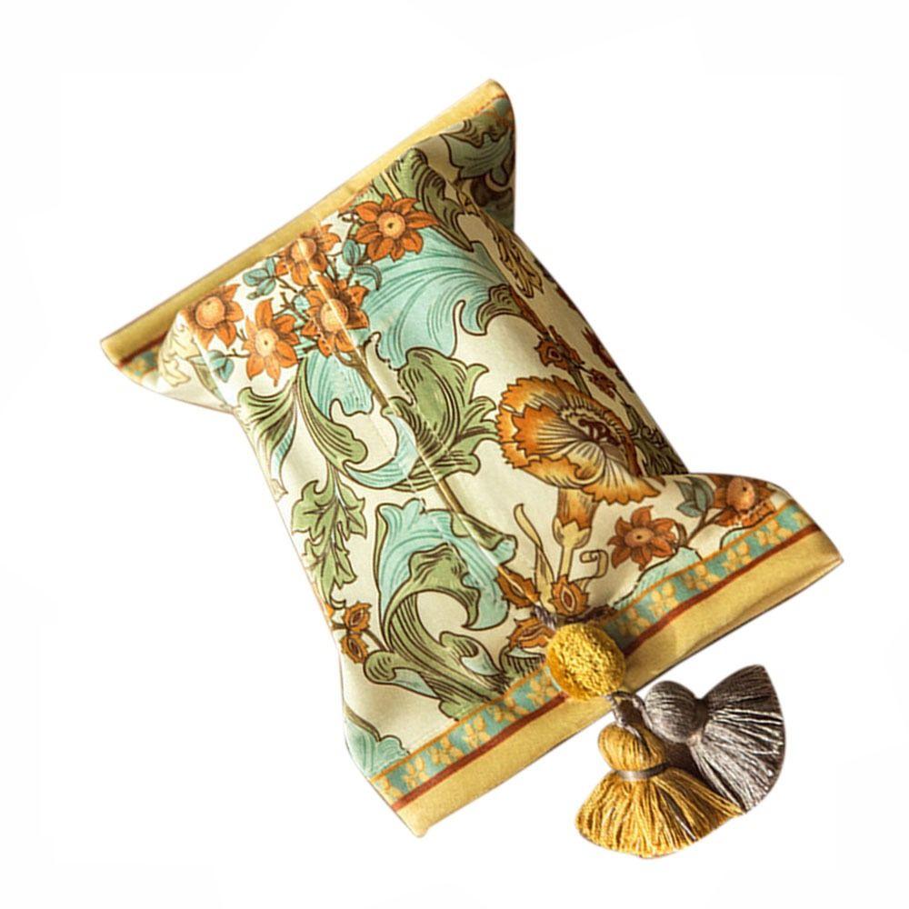 Rectangle Short Plush Tissue Bag 18x24cm Napkin Paper Box Retro Tissue Box Holder  Office