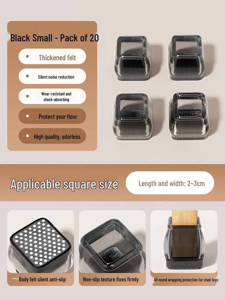 Anti-Slip Silicone Table & Chair Leg Pads - Wear-Resistant Protection for Dining Furniture