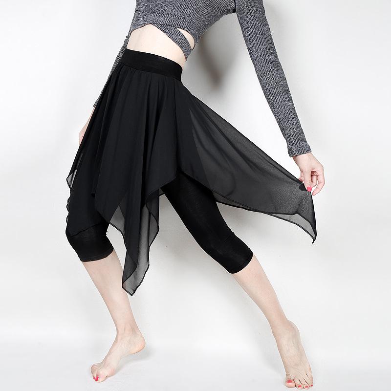 Women’s Irregular Chiffon Skirt Pants for Dance and Yoga