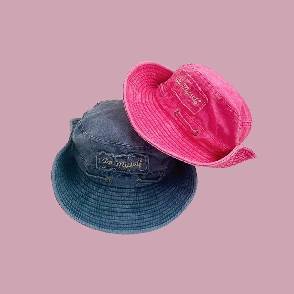 Solid Color Western Cowboy Hat Vintage Wash Sun Hat Fashionable Fisherman Hat  Camping