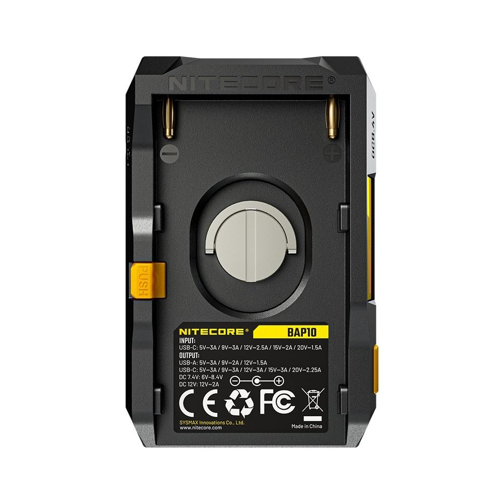 Adapter Nitecore BAP10 do akumulatorów NP-F -> USB-A USB-C DC 7.4V DC 12V 45W
