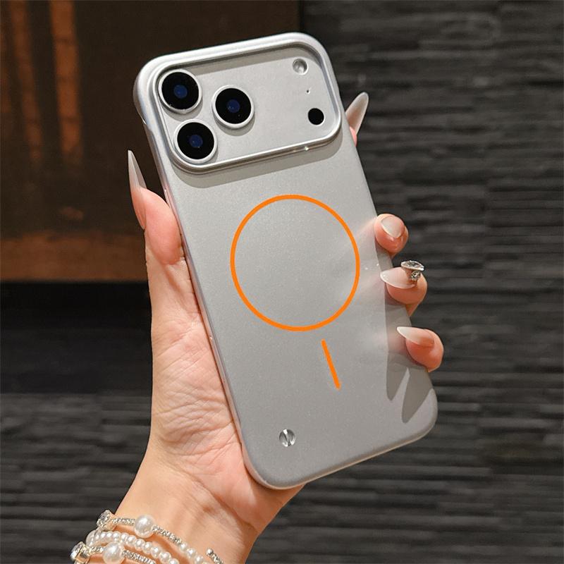 Slim Matte PC Frameless Wireless Charging Magnetic ForMagsafe Case ForiPhone Air 17 16 15 14 Plus 13 12 11 Pro Max Hard Cover