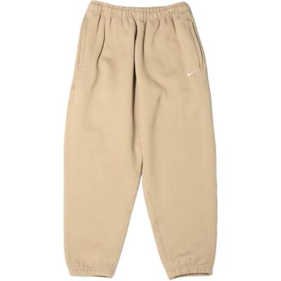 Einfarbige elastische Logo-Bündchenhose Herrenhose Khaki DA0330-247