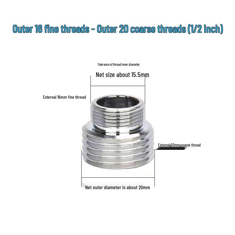 Faucet Adapter & Water Purifier Connector: M22 To 4-Point Coarse Thread Aerator