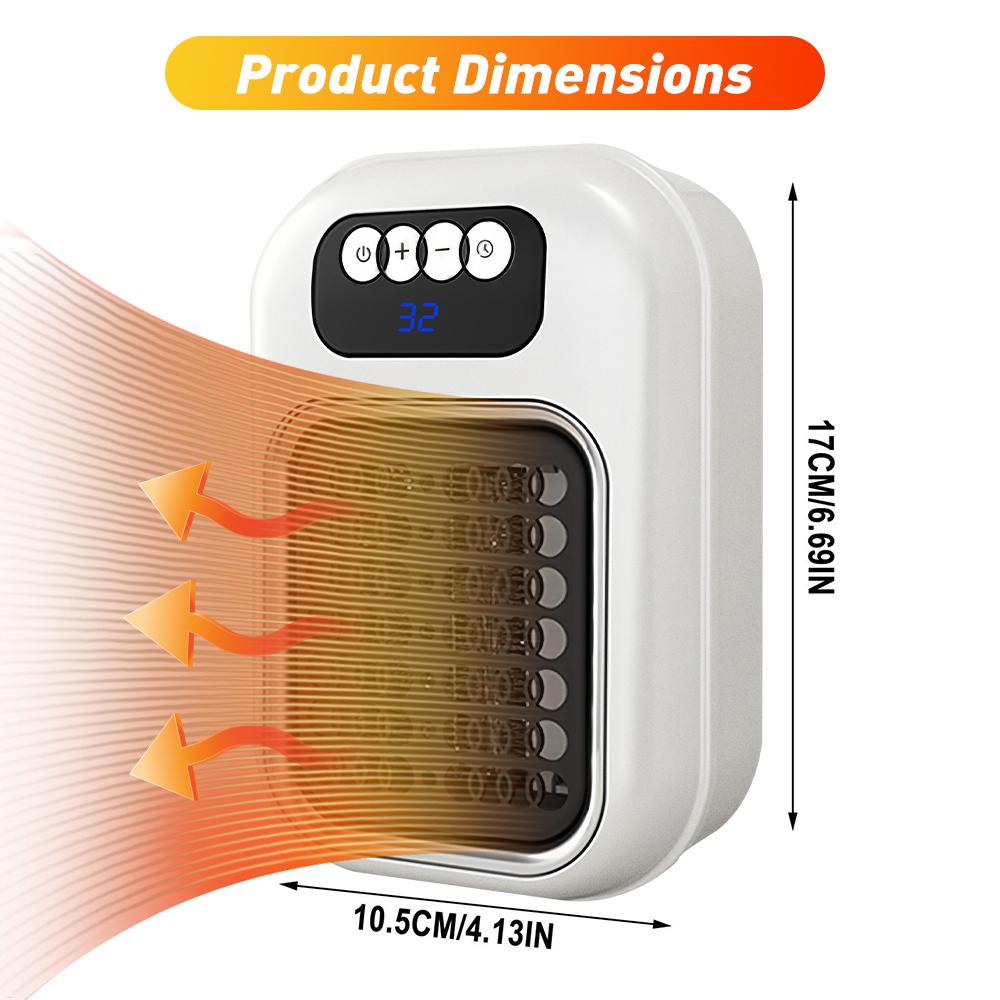 Portable Heater Electric Heater Plug in Wall Room Heater Home Appliance Heating Warming Device with Remote Control Warmer белый