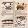 Knitted Reindeer Beanie Practical Christmas Elk Hat Convertible Reindeer Hat Warm Foldable Antler Cap For Family Photos Travel