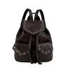 Black Backpacks for Women Soft Leather Rivet Waterproof Backpack Trendy Women School Bags Girl Travel School Back Bags Bagpack