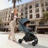 Foldable Baby Stroller, Reclining Backrest, Footrest, Canopy, 5-Point Harness, 15 kg, Dark Blue