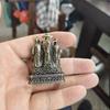 Brass Five Wealth Gods Statue Mini Antique Finish Fortune Blessing Figurine for Pocket Carry Altar Decor Souvenir Collection