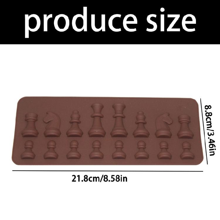 Chess Piece Resin Molds, Brown Silicone Multiple Cavity Molds for Chocolate Treats, Jellies Forms, Resin Craft Piece and Handmade Soap, 8.58 x 3.46 in