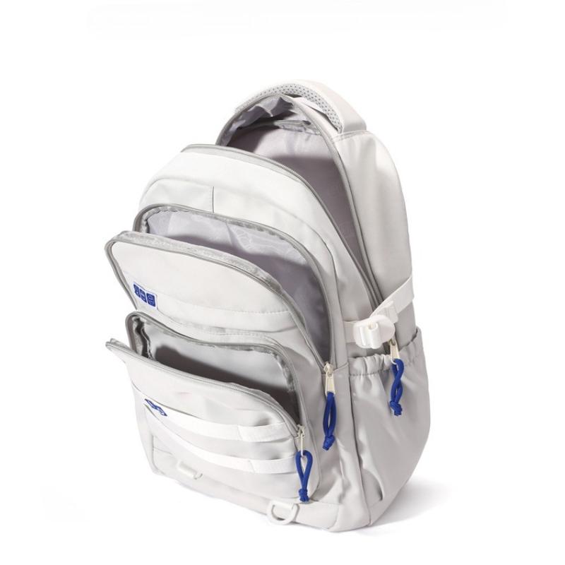 New Trendy Nylon Primary School Students School Bag Simple Solid Color Waterproof Unisex Backpacks Large Capacity Junior High School Student Book Bags