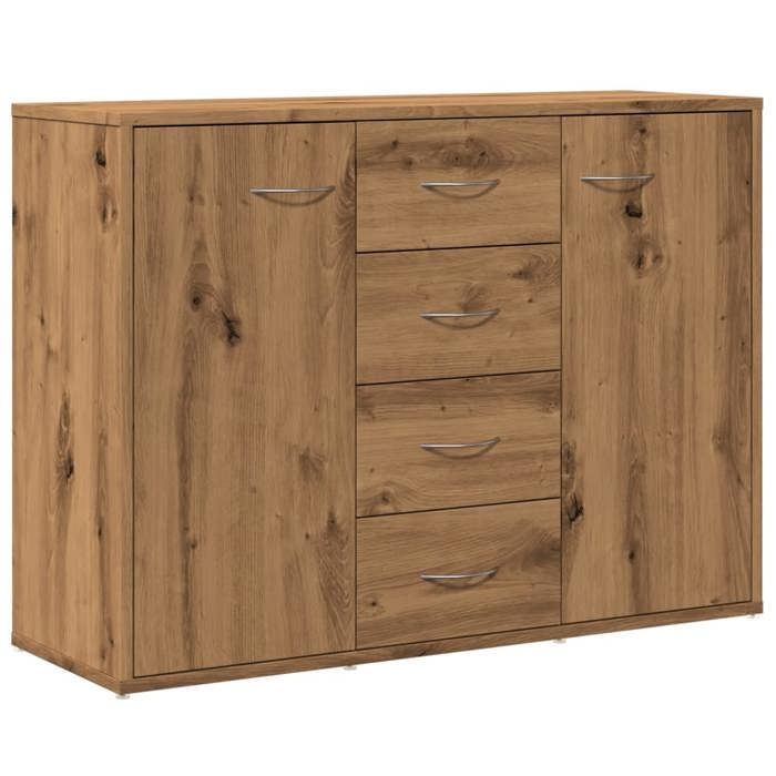 VidaXL Buffet chêne artisanal 88x30x64 cm bois d'ingénierie, meuble de rangement, meuble de rangement de cuisine, meuble de 855893
