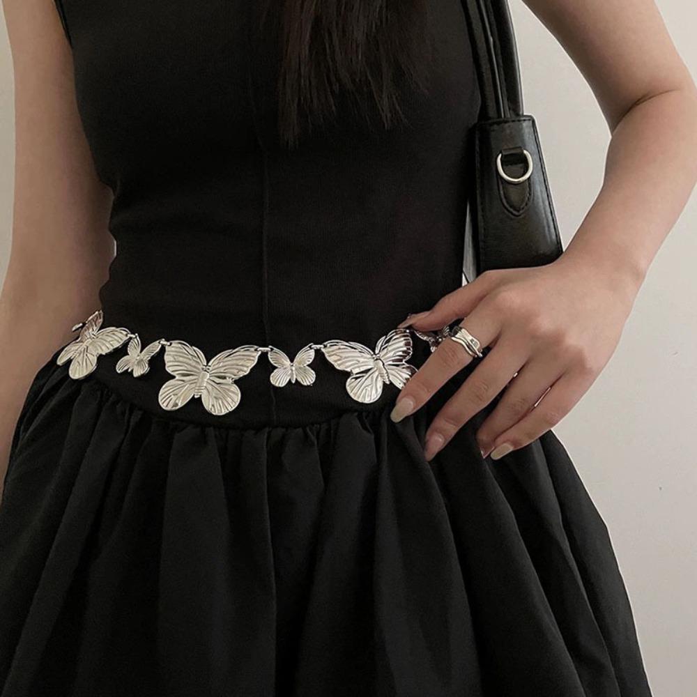 

Vintage Bohemian Belt Y2K Flower Bohemian Belt New Waist Chain Style C