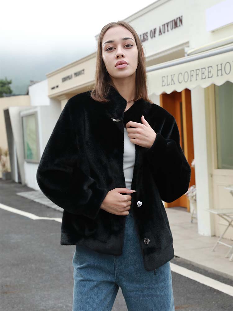 Super Warm Women's Fur One Piece Jacket Environmentally Friendly Cozy Winter Wear