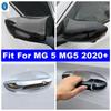 For MG 5 MG5  -  Side Door Handle / Rearview Mirror Shell Cover Trim Shiny / Black / Carbon Fiber Exterior Accessories