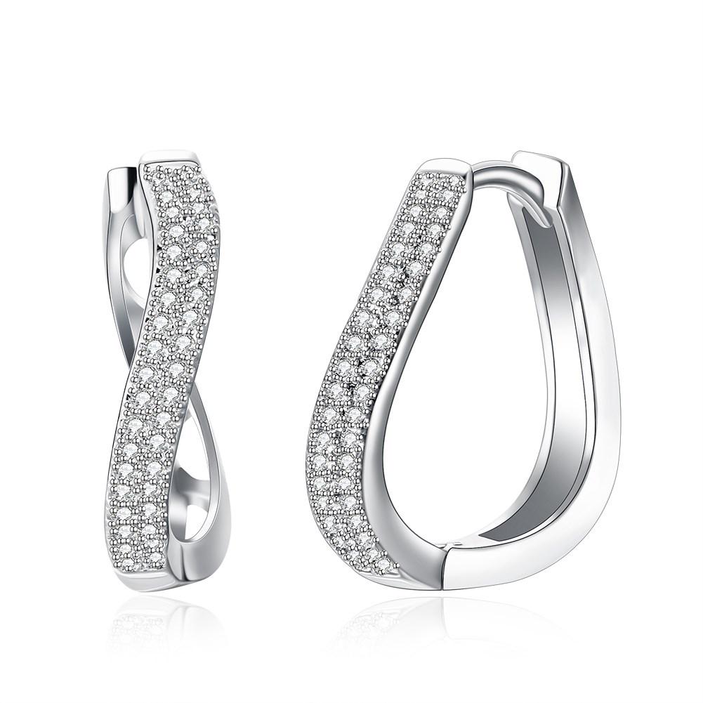 

Серьги Umcho Zircon Серьги Витые женские серьги из белого золота
