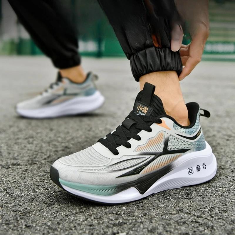 New Running Shoes Summer Tenis Masculino New Fitness Test Middle School Students Bounce Cushioning Sneakers Men'S Shoes