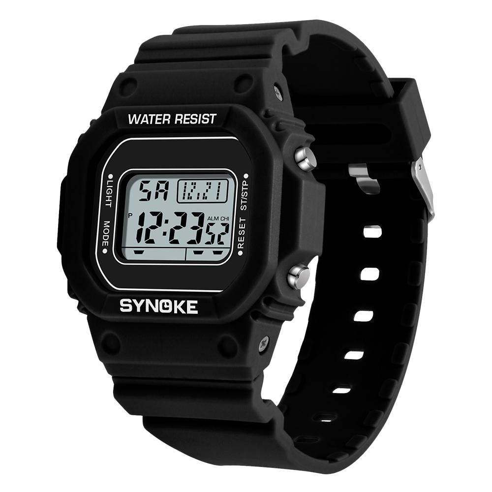 

Digital Sport Watch 5Bar Waterproof for Men And Women Fitness Tracker Stopwatch Timer Functions чорний