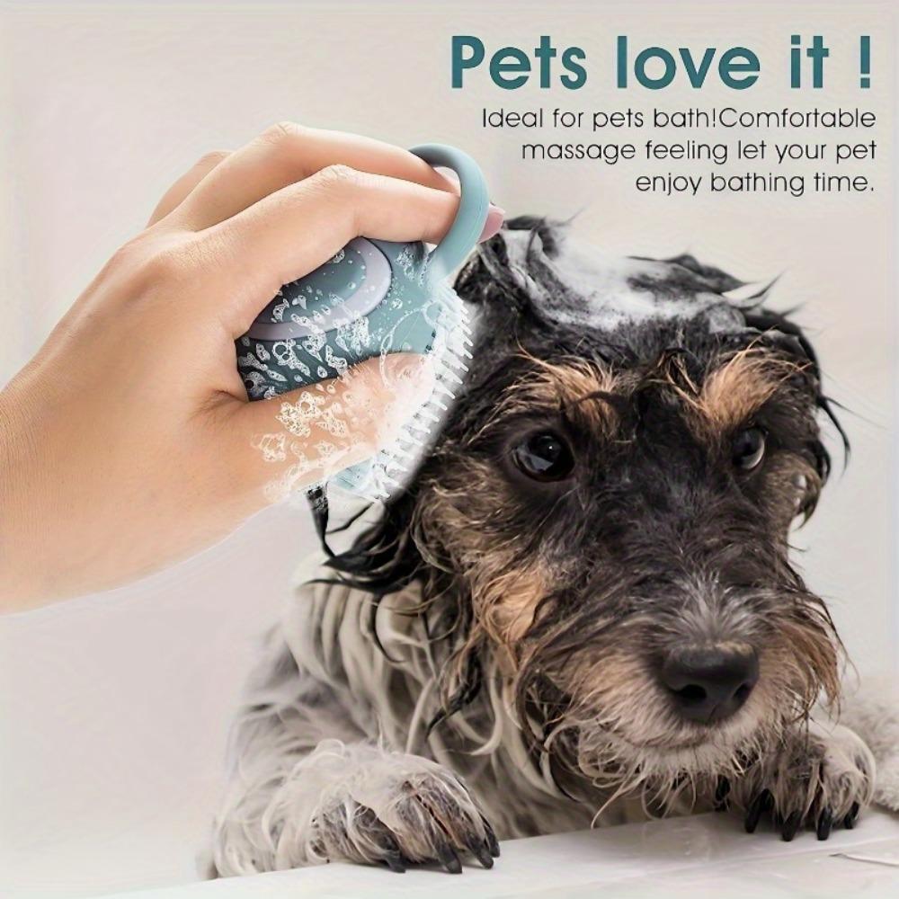 Multifunctional Brush 1pc, Bath Massage Shampoo Bath Cleansing Face Brush Silicone Dog Massage Brush Hair Beauty Soft Shampoo Dispenser