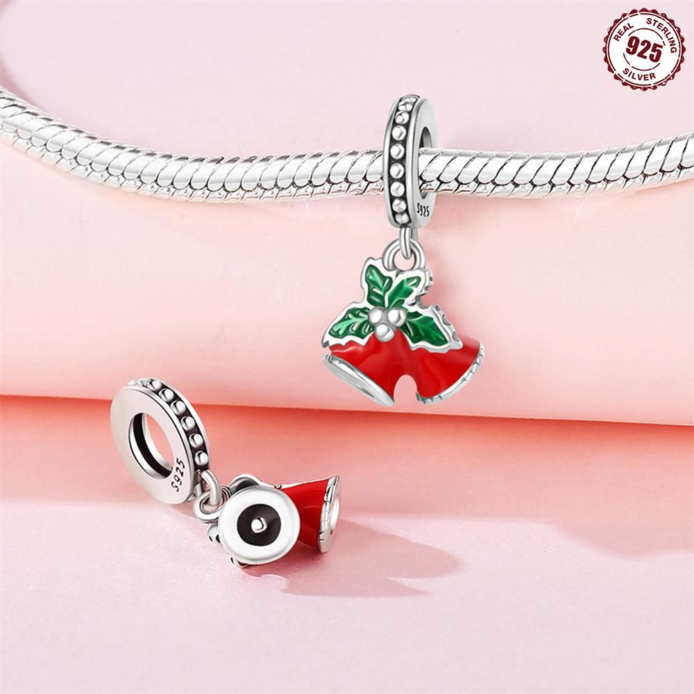 Beads Copper Charms Original Ringtones Christmas Pendant Beads Fit Bracelet Jewelry Diy Women Fine Gift Accessory