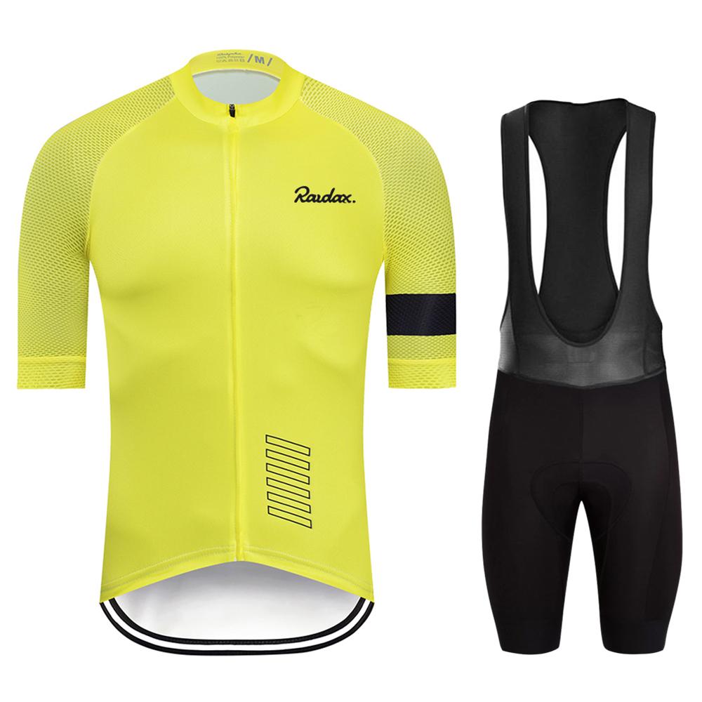 2025 Conjunto de Ciclismo Raudax Hombre Maillot de Ciclismo Manga Corta Kit de Ropa de Ciclismo para Bicicleta Ropa para Bicicleta de Montaña Mtb Maillot de Triatlón Ciclismo