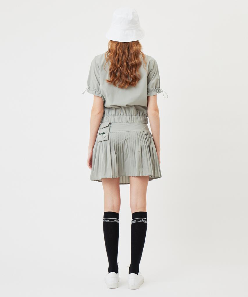 AVEN Shirred Short Sleeve Anorak Mint