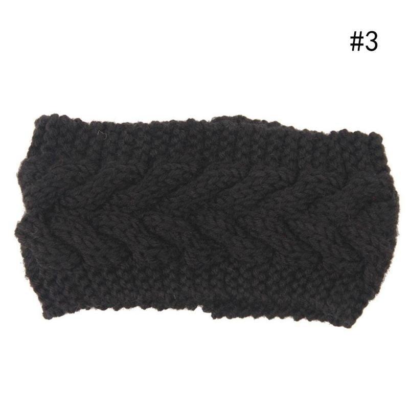 Solid Wide Knitting Headband Winter Warm Ear Crochet Turban Hair Accessories For Women Girl Hair Band Headwraps
