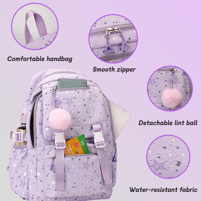 Zaino Scolastico Stampato Leggero ed Elegante per Studenti, Spaziosa Borsa a Tracolla Cartoon per Campus e Pendolarismo