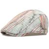 HT4814 Berretto da Uomo Berretto a Strisce Vintage da Donna per l'Estate Berretto da Artista Regolabile Cappellino Piatto Ivy Uomo Donna Taglia Grande Berretto
