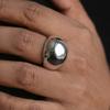 Exaggerated Geometric Stainless Steel Ring - Polished European American Fashion Jewelry