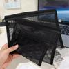 1/24Pcs Black Mesh Cosmetic Bag Toiletry Makeup Bag Large Case Organizer Cosmetic Cases Toiletries Storage Handbag Pouch 3 Sizes