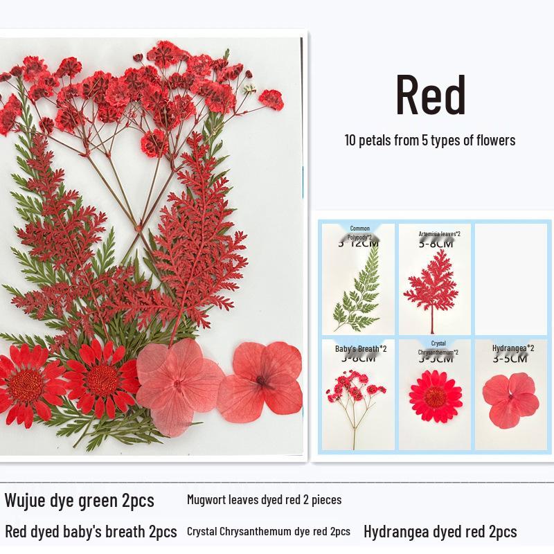 Handmade Resin Pressed Flower Bookmark DIY Kit: Transparent Specimen Stickers & Dried Flowers for Students